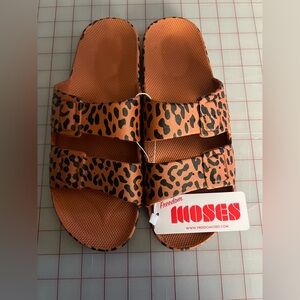 Freedom Moses Leopard Print Sandals Waterproof NWT